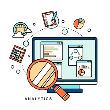 Data analytic concept イラスト素材