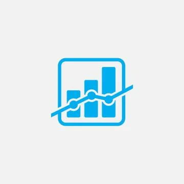 Data analytic flat icon design, bar chart icon Illustrazione stock