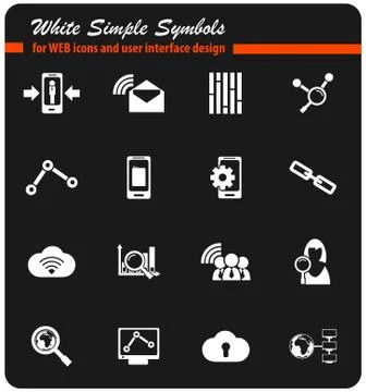 Data analytic icon set Stock Illustration