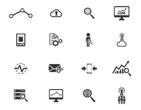 Data analytic simply icons Stock Illustration