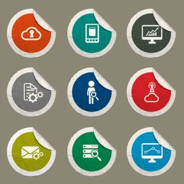 Data analytic simply icons Stock Illustration