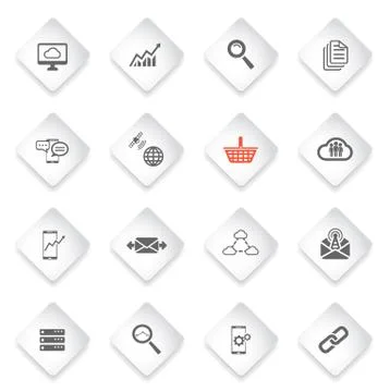 Data analytic simply icons Stock Illustration