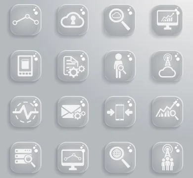 Data analytic simply icons Illustrazione stock