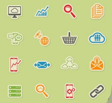 Data analytic simply icons Stock Illustration