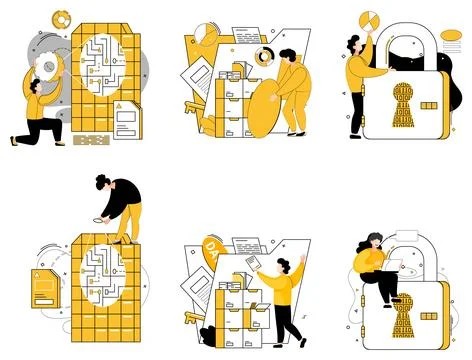 Data analytics. Accounting thrives on precision analytic insights bring to Stock Illustration