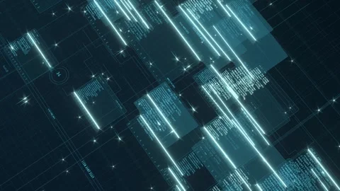 Data analytics ai code digital security future technology bg able to loop Stock Footage 346720230