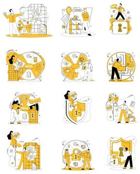 Data analytics. Analytics is secret sauce transforms raw data into strategic Stock Illustration