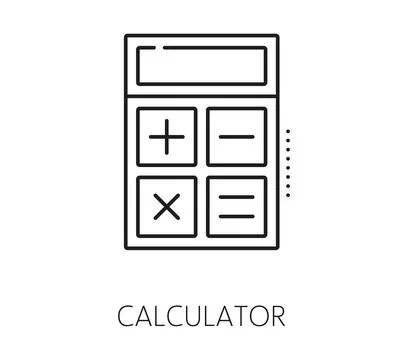 Data analytics and analysis icon of calculator Stock Illustration
