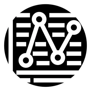 Data analytics and business growth line graph icon 스톡 일러스트