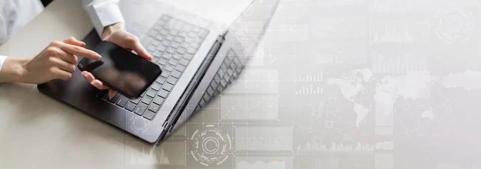 Data Analytics and Business Intelligence Dashboard for Digital Transformation Foto stock