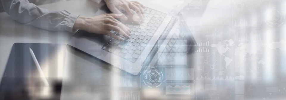 Data Analytics and Business Intelligence Dashboard for Digital Transformation Stock Photos