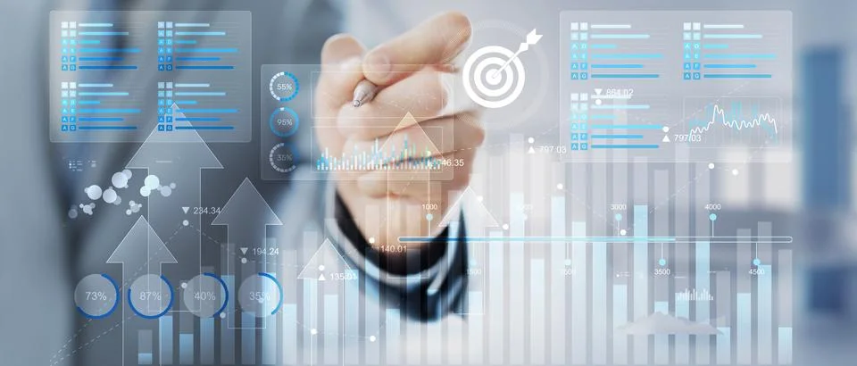 Data Analytics and Business Intelligence Strategy with Interactive Dashboard  Foto stock