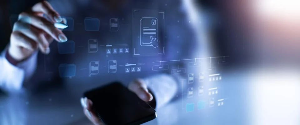 Data Analytics and Business Performance Metrics Visualization. Foto stock