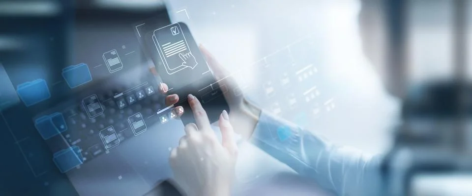 Data Analytics and Business Performance Metrics Visualization. Stock Photos