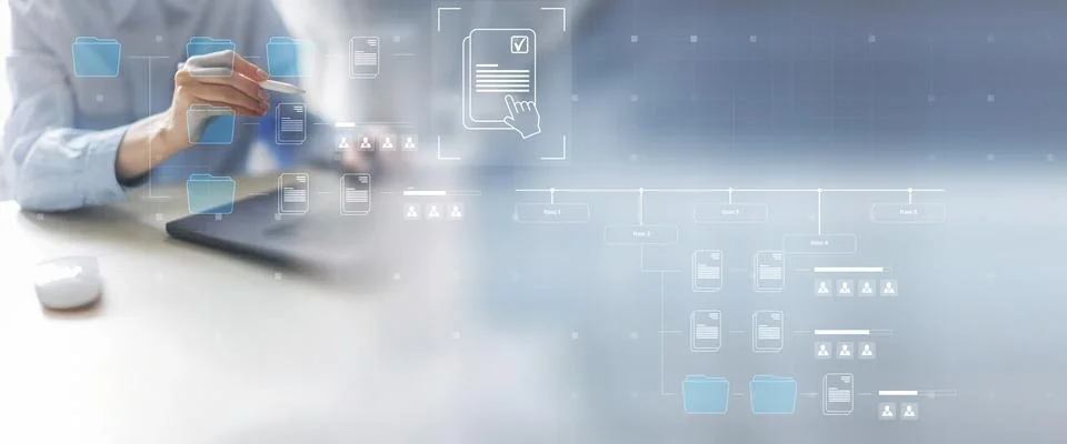 Data Analytics and Business Performance Metrics Visualization. Foto stock