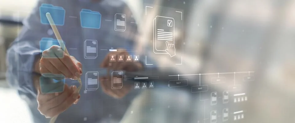 Data Analytics and Business Performance Metrics Visualization. Stock Photos