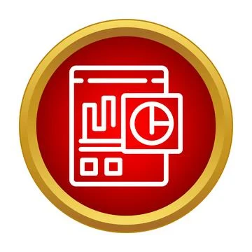 Data analytics and business statistics reporting icon 스톡 일러스트