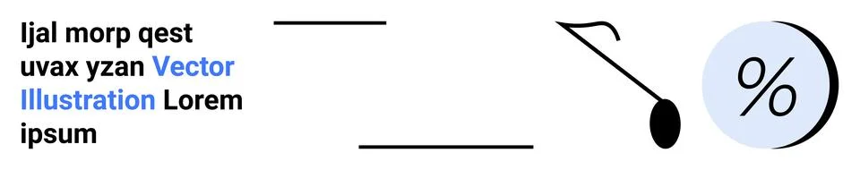 Data Analytics and Calculation Concept with Graph and Percentage Symbols Stock Illustration