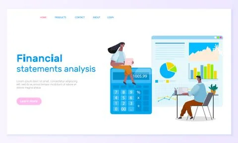 Data Analytics and Finance Account Online Vector Illustrazione stock