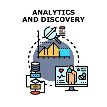 Data analytics and information discovery process Stock Illustration