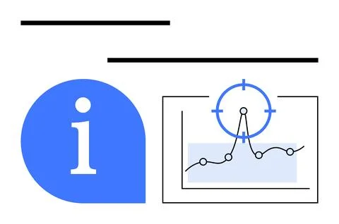 Data Analytics and Information Insight Concept with Graph and Icon Stock Illustration