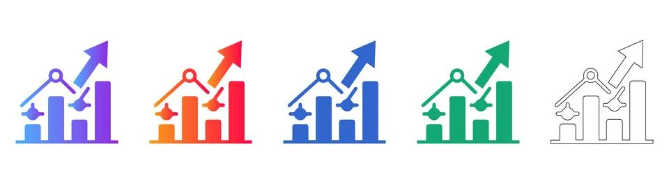 Data Analytics and Reporting Icons Stock Illustration