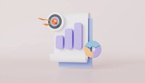 Data analytics and target about project management, targeting business イラスト素材