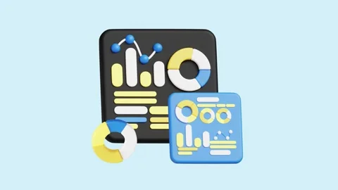 Data Analytics animated 3d icon. Stock Footage 289452829