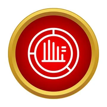 Data analytics bar and pie chart icon Stock Illustration