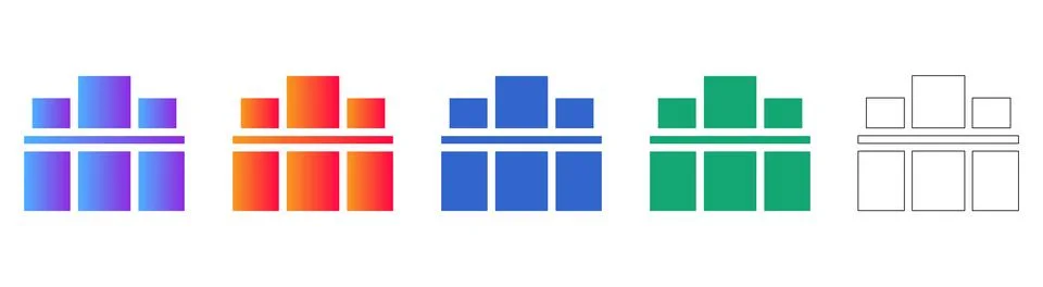 Data Analytics Bar Chart Icons Stock Illustration