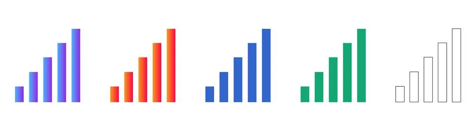 Data Analytics Bar Chart Icons 库存插图