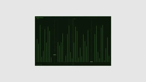 Data Analytics Bar Graph HUD Seamless Loop Stock Footage 342264633