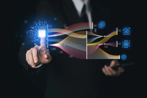 Data analytics big data. Analyst working or Project management with smartph.. Stock Photos