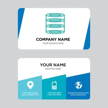 Data analytics business card design template Stock Illustration