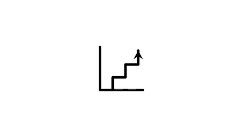 Data Analytics Chart Arrow Icons Minimalist Loop Vídeo Stock 334762475