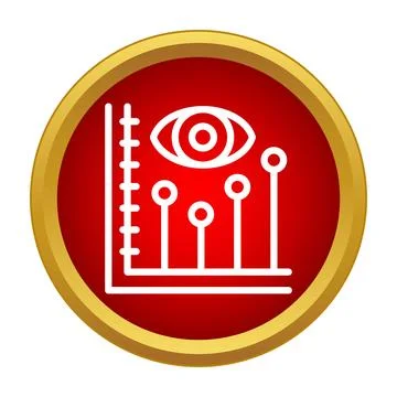 Data analytics chart with eye icon supervising trends 스톡 일러스트