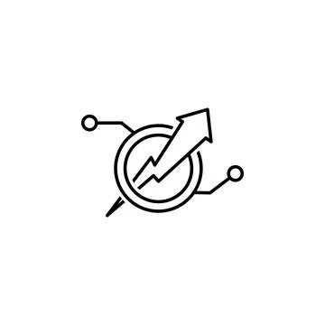 Data, analytics, chart icon. Element of technological data icon for mobile Illustrazione stock