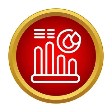 Data analytics chart showing statistics and oil drops Stock Illustration