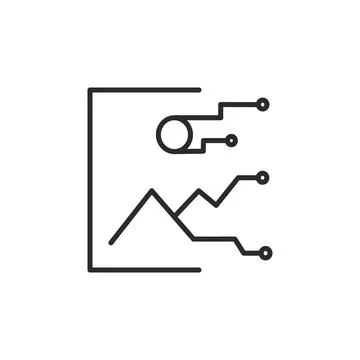 Data Analytics Circuit Icon 库存插图