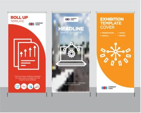 Data analytics circular, Laptop Analysis, Bars chart page roll up Illustrazione stock