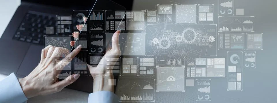 Data Analytics Dashboard for Business Performance Monitoring and Strategic .. Foto stock