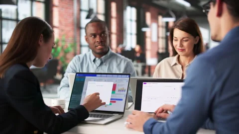 Data Analytics Dashboard For Business Team Stock Footage 328405407