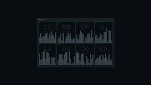Data Analytics Dashboard Charts Seamless Loop Stock Footage 342134744