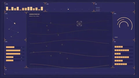 Data Analytics Dashboard HUD Seamless Loop Stock Footage 342101713