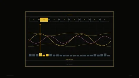 Data Analytics Dashboard HUD Seamless Loop Stock Footage 342294767