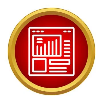 Data analytics dashboard icon showing business statistics Stock Illustration