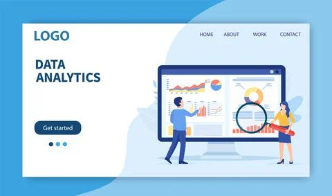 Data analytics, dashboard 스톡 일러스트