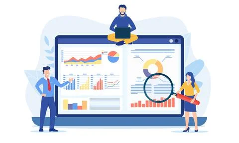 Data analytics, dashboard 스톡 일러스트