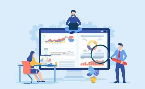 Data analytics, dashboard 스톡 일러스트