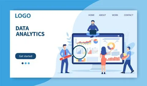 Data analytics, dashboard Stock Illustration